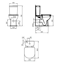 Чаша напольного унитаза Ideal Standard Tempo T328101