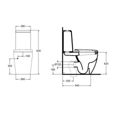 Чаша напольного унитаза с сиденьем микролифт Ideal Standard Ventuno T321501