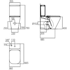 Чаша напольного унитаза с сиденьем микролифт Ideal Standard Tonic II AquaBlade K316901
