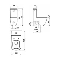 Чаша напольного унитаза Laufen Palomba 8.2480.6.000.000.1