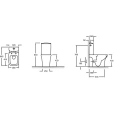 Унитаз компакт Jacob Delafon Vox UJN102-00 без бачка и сиденья