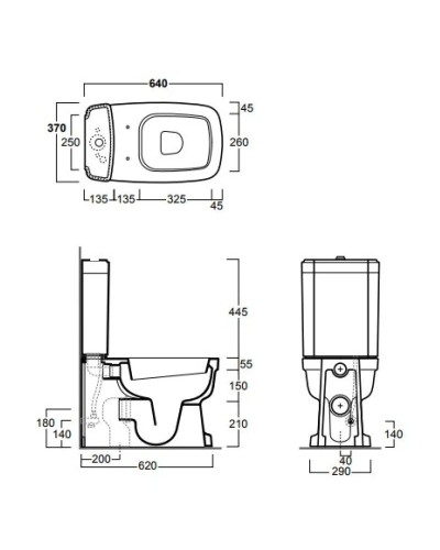 Чаша напольного унитаза Simas Evolution EVO07bi