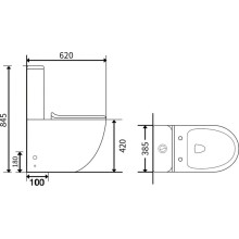 Унитаз компакт Orange C05-000W с бачком и сиденьем Микролифт