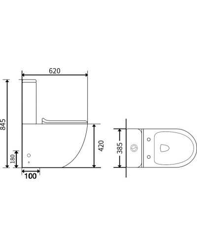 Унитаз компакт Orange C05-000W с бачком и сиденьем Микролифт