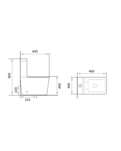 Унитаз компакт Orange C06-000W с бачком и сиденьем Микролифт