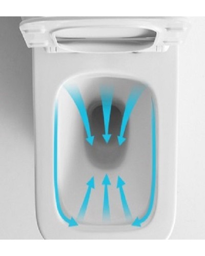 Унитаз компакт CeramaLux 2171 с бачком и сиденьем Микролифт