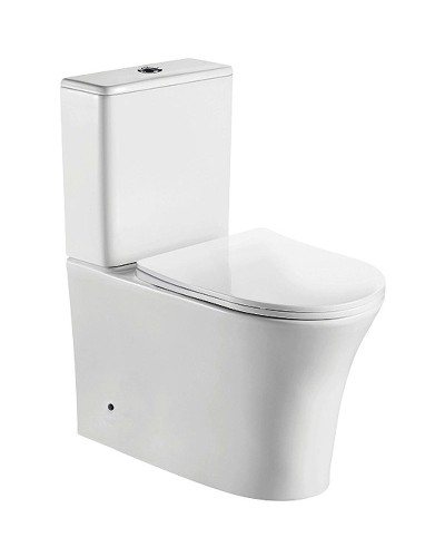 Унитаз компакт CeramaLux 1219A с бачком и сиденьем Микролифт