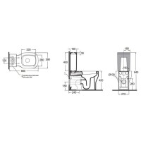 Чаша напольного унитаза Azzurra Glaze GLZ110/MBPbi