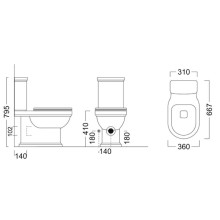 Чаша напольного унитаза Kerama Marazzi Pompei PO.wc.01