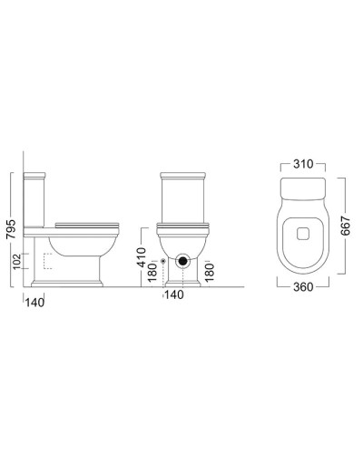 Чаша напольного унитаза Kerama Marazzi Pompei PO.wc.01