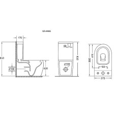 Унитаз компакт Grossman GR-4446S с бачком и сиденьем Микролифт
