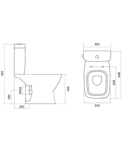 Унитаз компакт Santek Нео 1WH302470 с бачком и сиденьем Микролифт