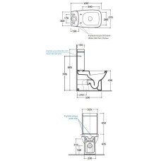 Чаша напольного унитаза Globo Daily DA003.bi