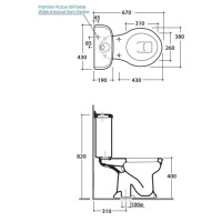 Чаша напольного унитаза Globo Paestum PA003.bi