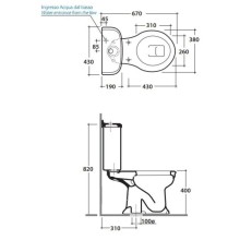 Чаша напольного унитаза Globo Paestum PA003.bi