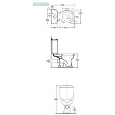 Чаша напольного унитаза Globo Paestum PA004.bi