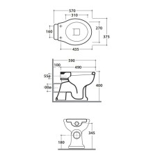 Чаша напольного унитаза Globo Paestum PA002BI