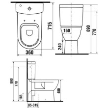 Чаша напольного унитаза Jika Mio 8247160000001