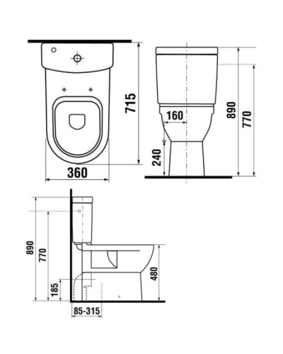 Чаша напольного унитаза Jika Mio 8247160000001