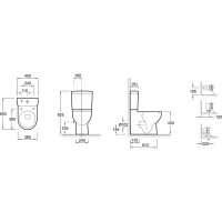 Чаша напольного унитаза Jacob Delafon Odeon Up 18558W-00