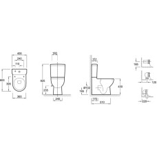 Чаша напольного унитаза Jacob Delafon Odeon Up 18558W-00