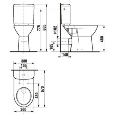 Чаша напольного унитаза Jika Olymp 8236160000001