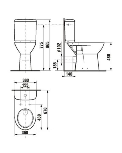 Чаша напольного унитаза Jika Olymp 8236160000001