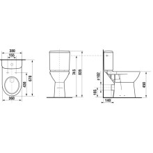 Чаша напольного унитаза Jika Olymp 8236180000001