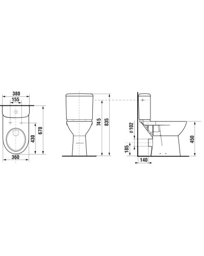 Чаша напольного унитаза Jika Olymp 8236180000001
