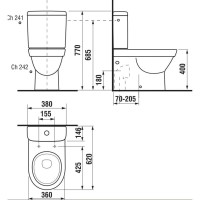 Чаша напольного унитаза Jika Tigo 8242160002311