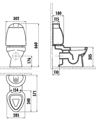 Унитаз компакт Creavit Cocuk CK310-11CB00E-FF00+KC0802.01.1000E Белый с декором с сиденьем без бачка