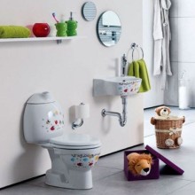 Унитаз компакт Creavit Cocuk CK310-11CB00E-FF00+KC0802.01.1000E Белый с декором с сиденьем без бачка