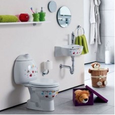 Унитаз компакт Creavit Cocuk CK310-11CB00E-FF00+KC0802.01.1000E Белый с декором с сиденьем без бачка