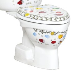 Унитаз компакт Creavit Cocuk CK310-11CB00E-FF00+KC0802.01.1000E Белый с декором с сиденьем без бачка