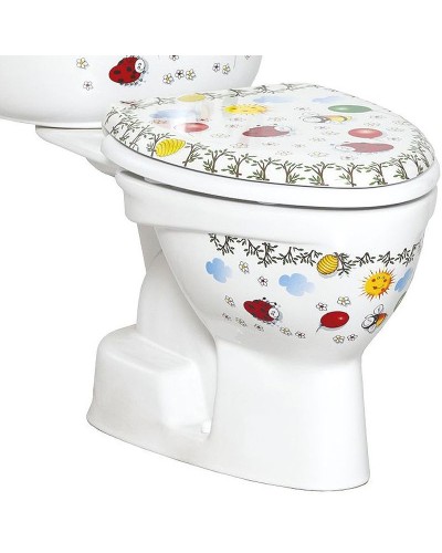 Унитаз компакт Creavit Cocuk CK310-11CB00E-FF00+KC0802.01.1000E Белый с декором с сиденьем без бачка