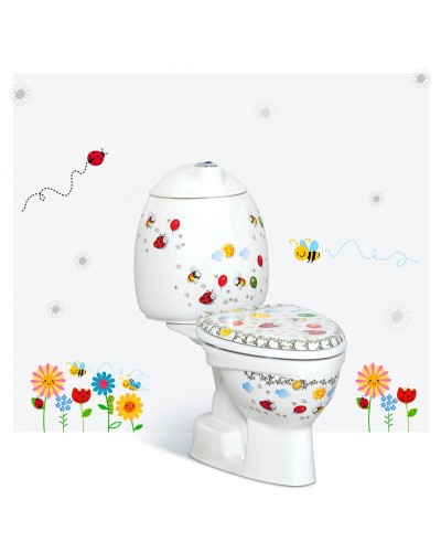 Унитаз компакт Creavit Cocuk CK310-11CB00E-FF00+KC0802.01.1000E Белый с декором с сиденьем без бачка