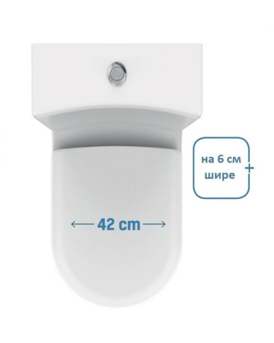 Унитаз биде Creavit Grande GR360-00CB00E-0000 Белый без бачка и сиденья