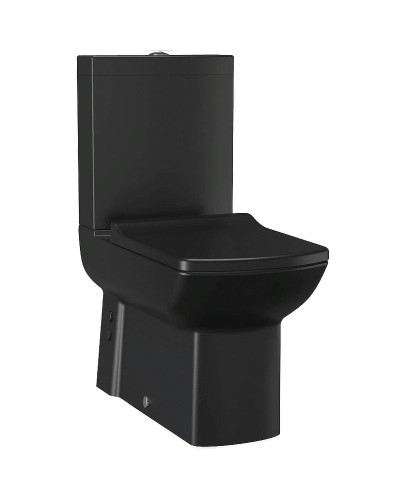 Унитаз компакт Creavit Lara LR360-11SM00E-0000 Черный матовый без бачка и сиденья