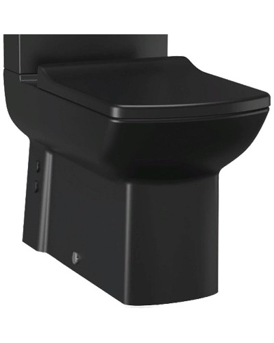 Унитаз компакт Creavit Lara LR360-11SM00E-0000 Черный матовый без бачка и сиденья