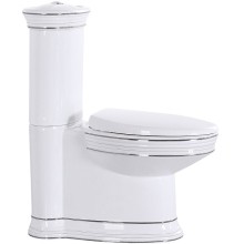 Унитаз компакт CeramaLux Lux Classic 1409 с бачком и сиденьем Микролифт