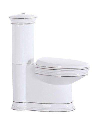 Унитаз компакт CeramaLux Lux Classic 1409 с бачком и сиденьем Микролифт