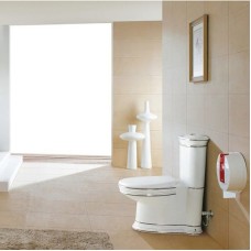 Унитаз компакт CeramaLux Lux Classic 1409 с бачком и сиденьем Микролифт