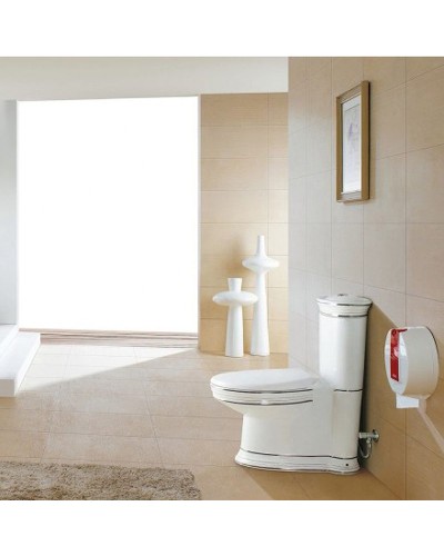 Унитаз компакт CeramaLux Lux Classic 1409 с бачком и сиденьем Микролифт