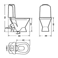 Унитаз-компакт Sanita Luxe Classic DM CSCSLCC01040611 с бачком и сиденьем Микролифт