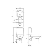 Унитаз компакт Cersanit City S-MK-CIT_COn_010/011 без бачка и сиденья