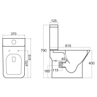 Чаша напольного унитаза BelBagno Romano BB353CPR