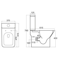 Чаша напольного унитаза BelBagno Romano BB353CPR