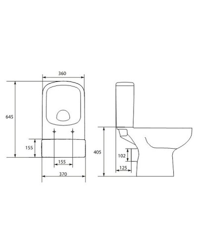 Унитаз компакт Cersanit Street Fusion S-MK-SFU_COn_010/011 без бачка и сиденья