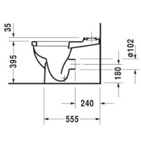 Чаша напольного унитаза Duravit Starck 3 0128090000