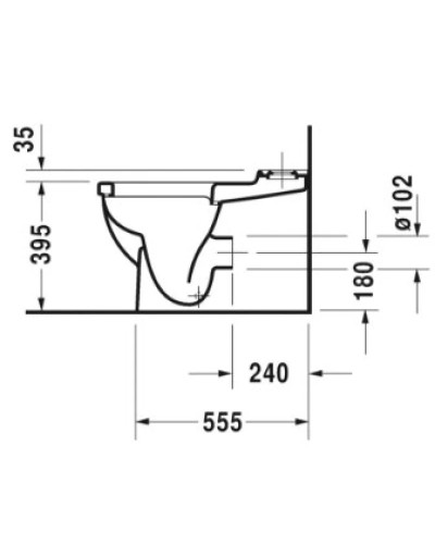 Чаша напольного унитаза Duravit Starck 3 0128090000